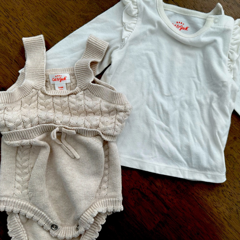 Two piece set, Cat and Jack, 3-6m, worn once